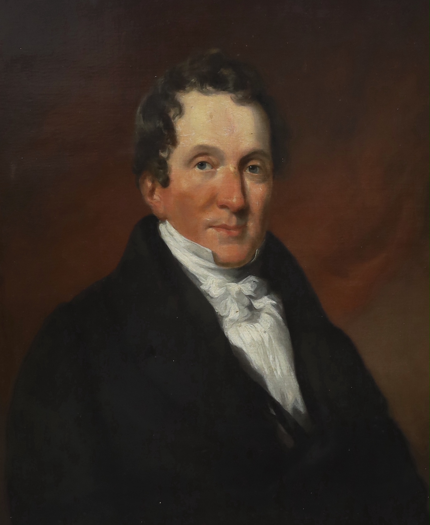 English School c.1830, oil on canvas, Portrait of gentleman, 75 x 60cm